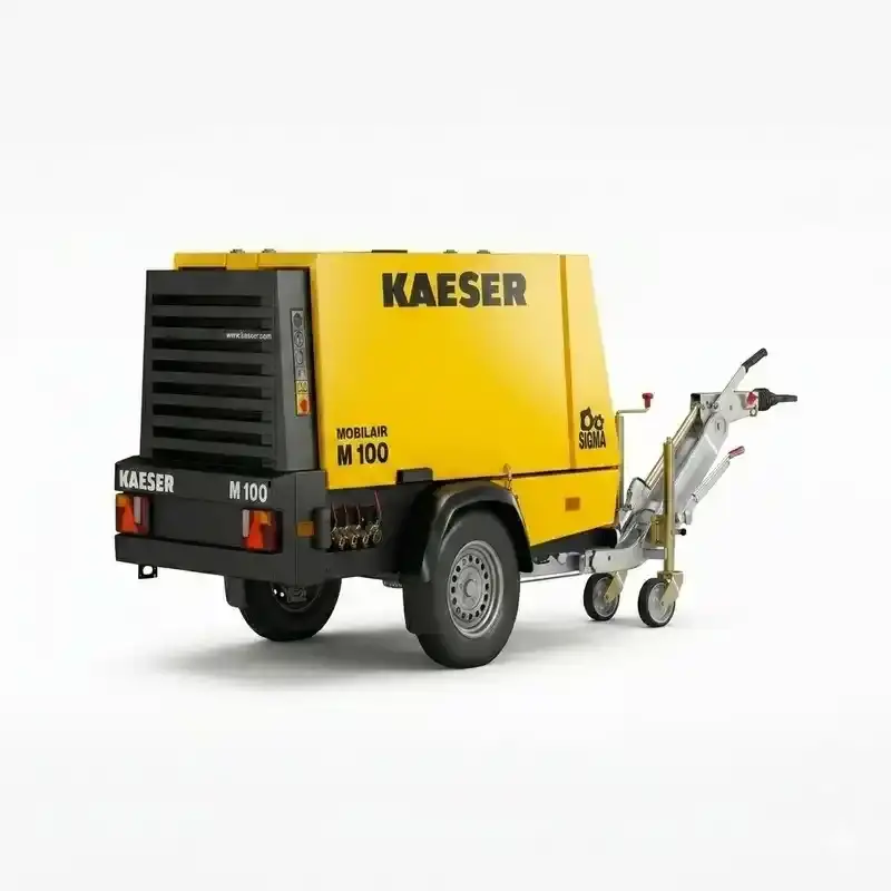 Arriendo de Compresor de Aire 375 CFM Kaeser modelo M 100 en SK Rental con cobertura nacional.